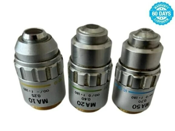 Olympus MA10 Objectives for Tukon FM 300 Hardness Tester (Qty 3)