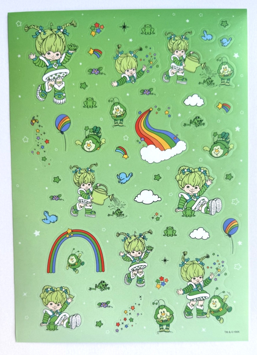 Hallmark HMK 🌈 Rainbow Brite 🌈 Sticker Sheet Patty O Green and Lucky
