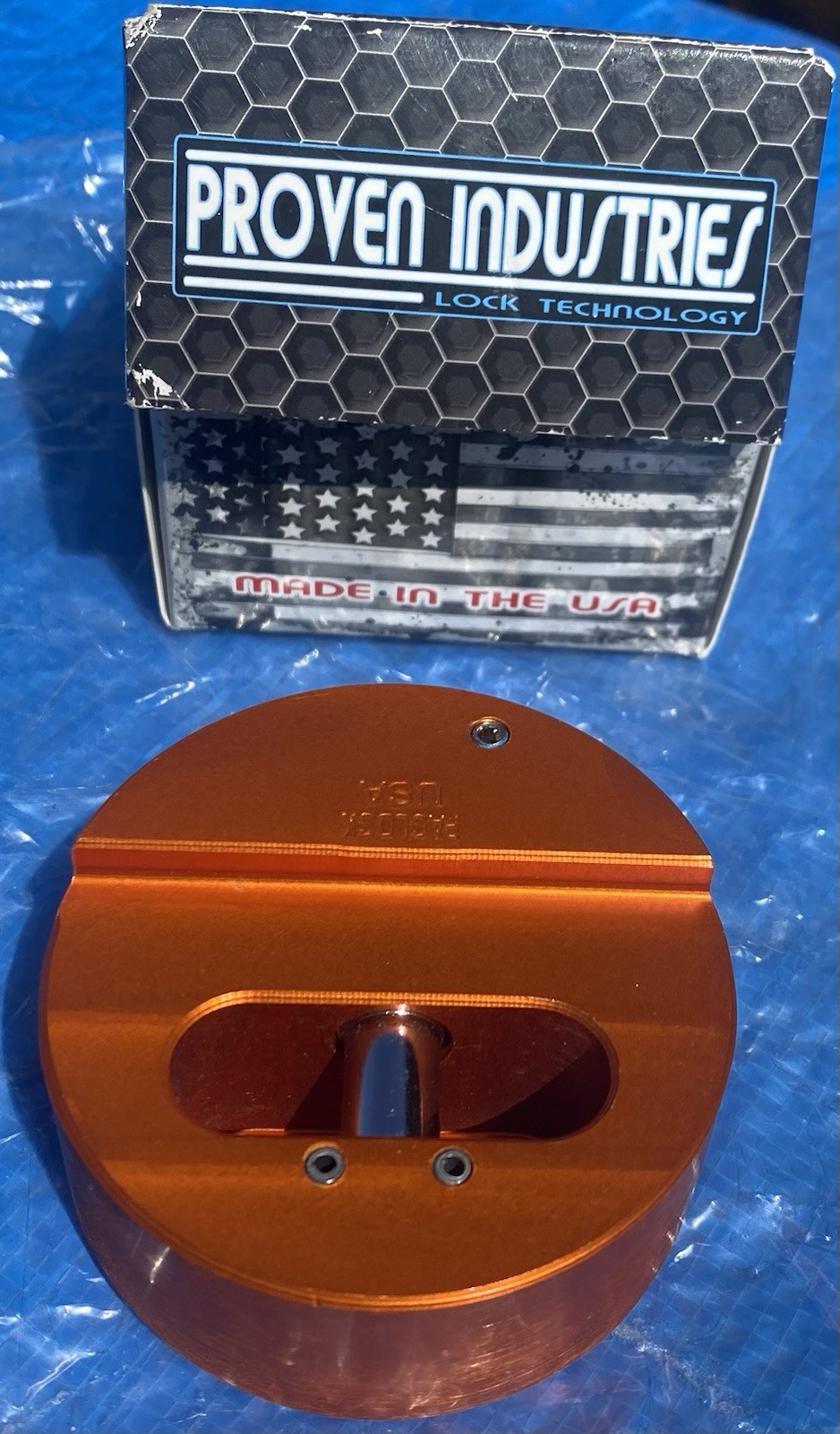 PACLOCK'S UCS-8A Aluminum "Puck" Stepped Back - NIB w/1 key made for Proven Ind