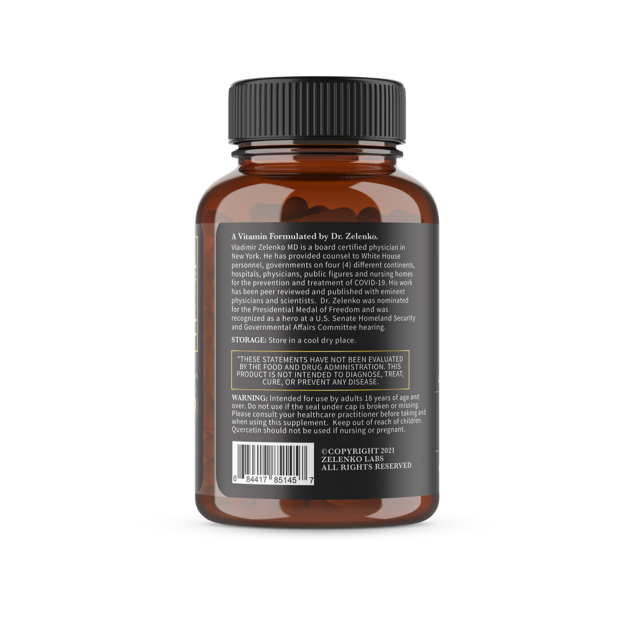 Z-STACK ZINC, QUERCETIN DIHYDRATE, VITAMIN C & D. a Dr. Zelenko Kosher Vitamin