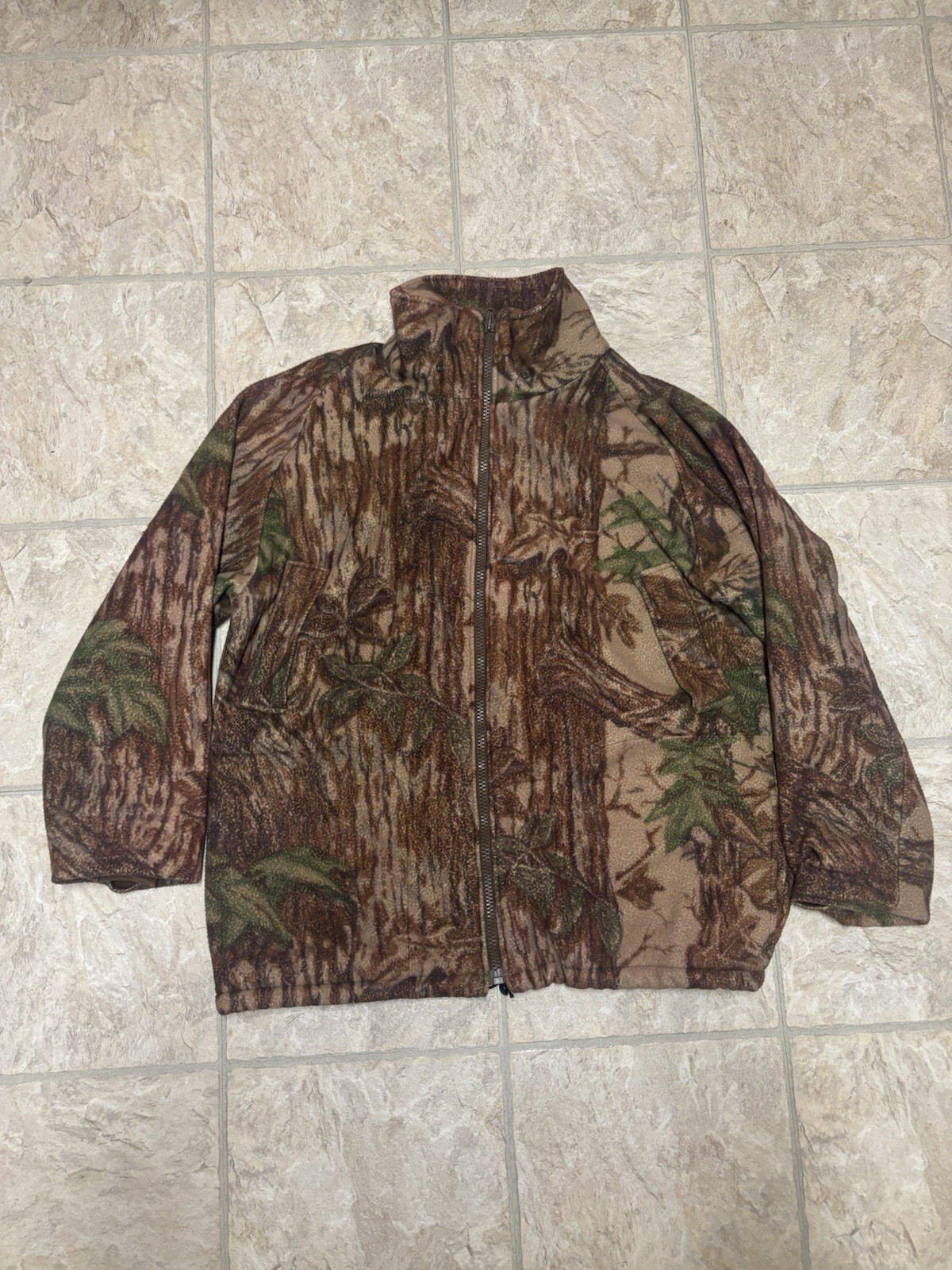 Vintage Cabelas Whitetail Clothing Men’s Fleece Camo Hunting Jacket Size XL