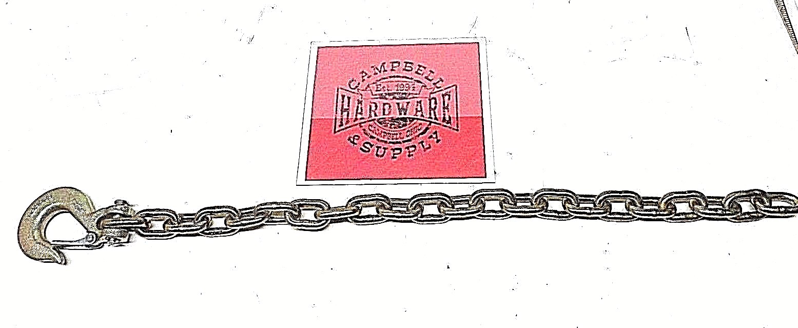 Auto Body Frame Machine Pull Chain 3/8" x 4' Grade 70 with 3/8" Clevis Slip Hook