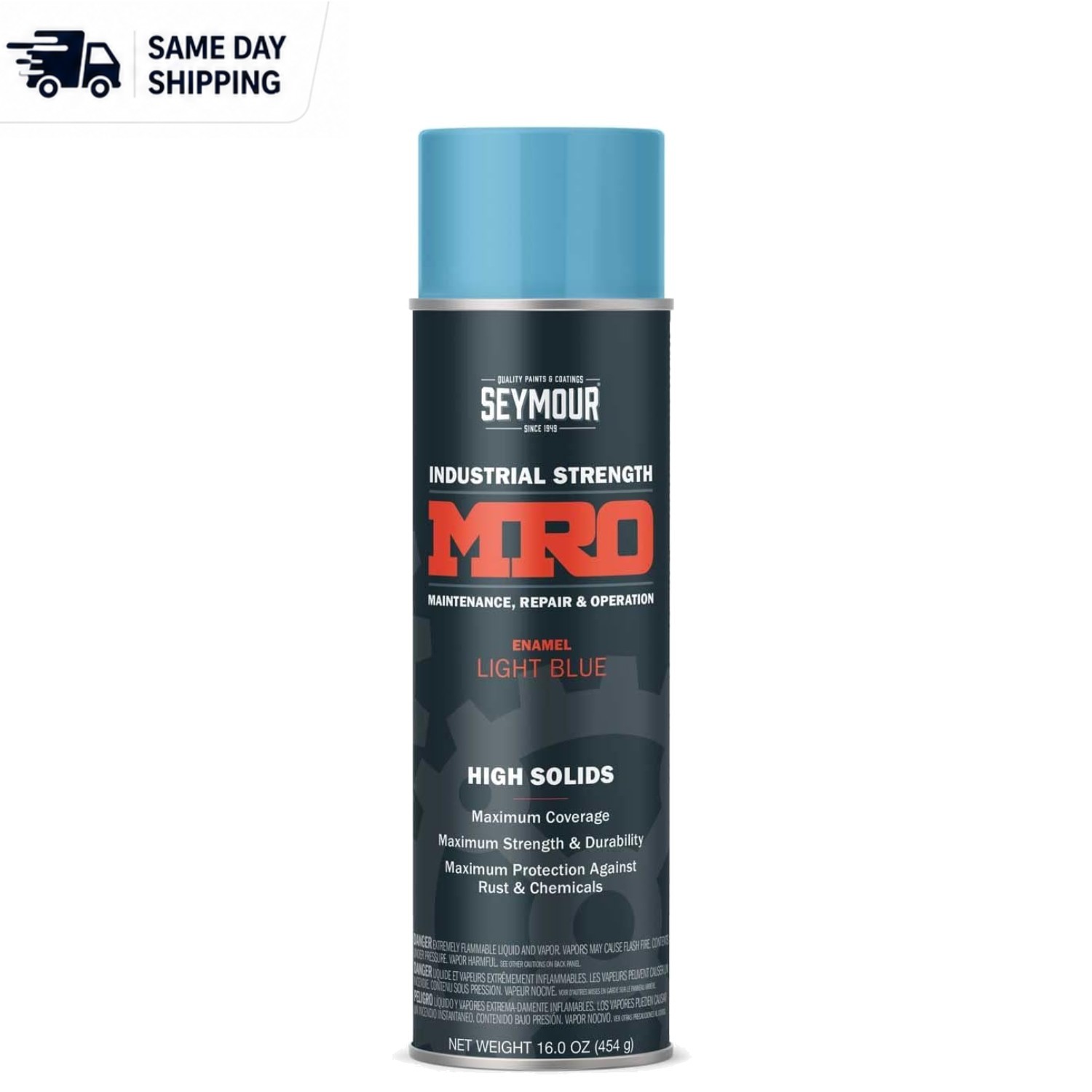 Light Blue High Gloss Spray Paint, 16oz - Heat & Chemical Resistant