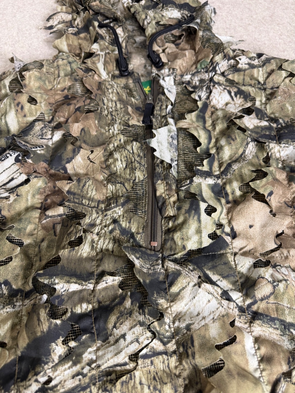 Cabela's Mesh Ghillie Long Pullover Jacket Mossy Oak Break-Up Camo Men's Medium