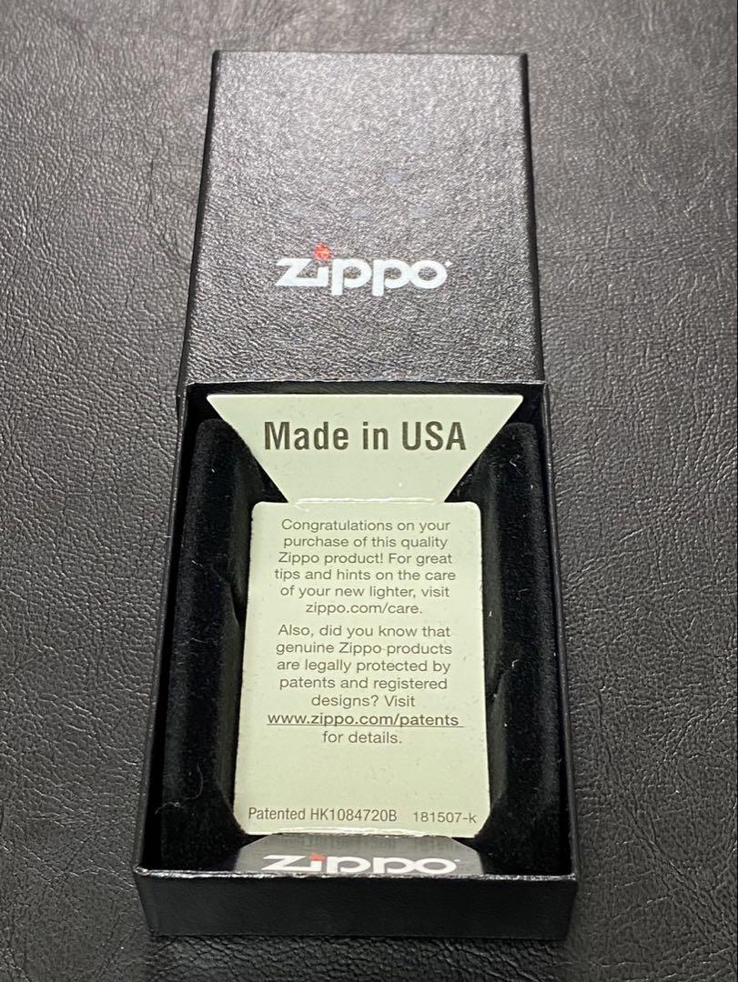 Zippo Asanoha Pink Gold Silver Etching Double Sided Processing Lighter Regular