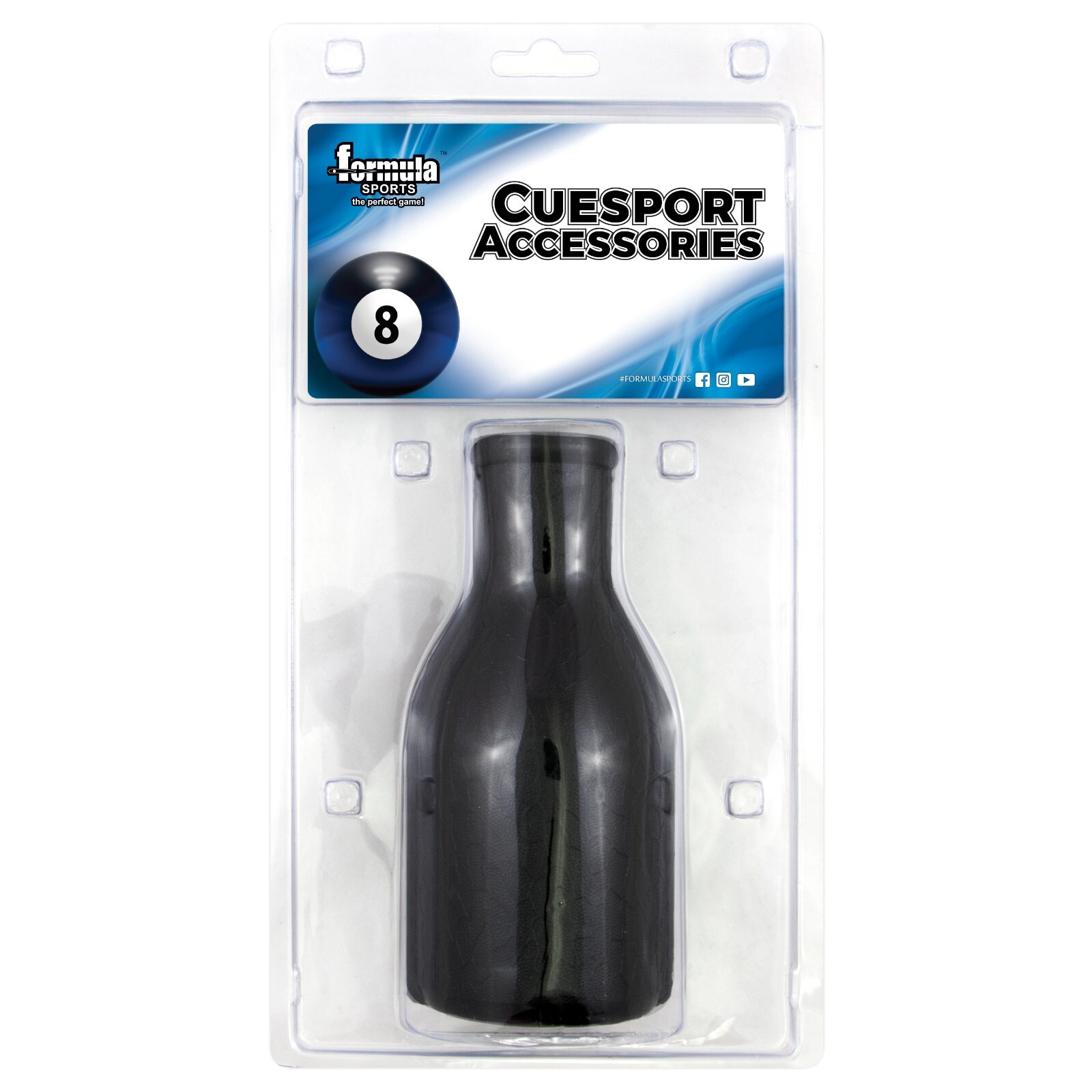 Formula Sports Kelly Pool Snooker Billiard Shaker Bottle Quality Plastic BLACK