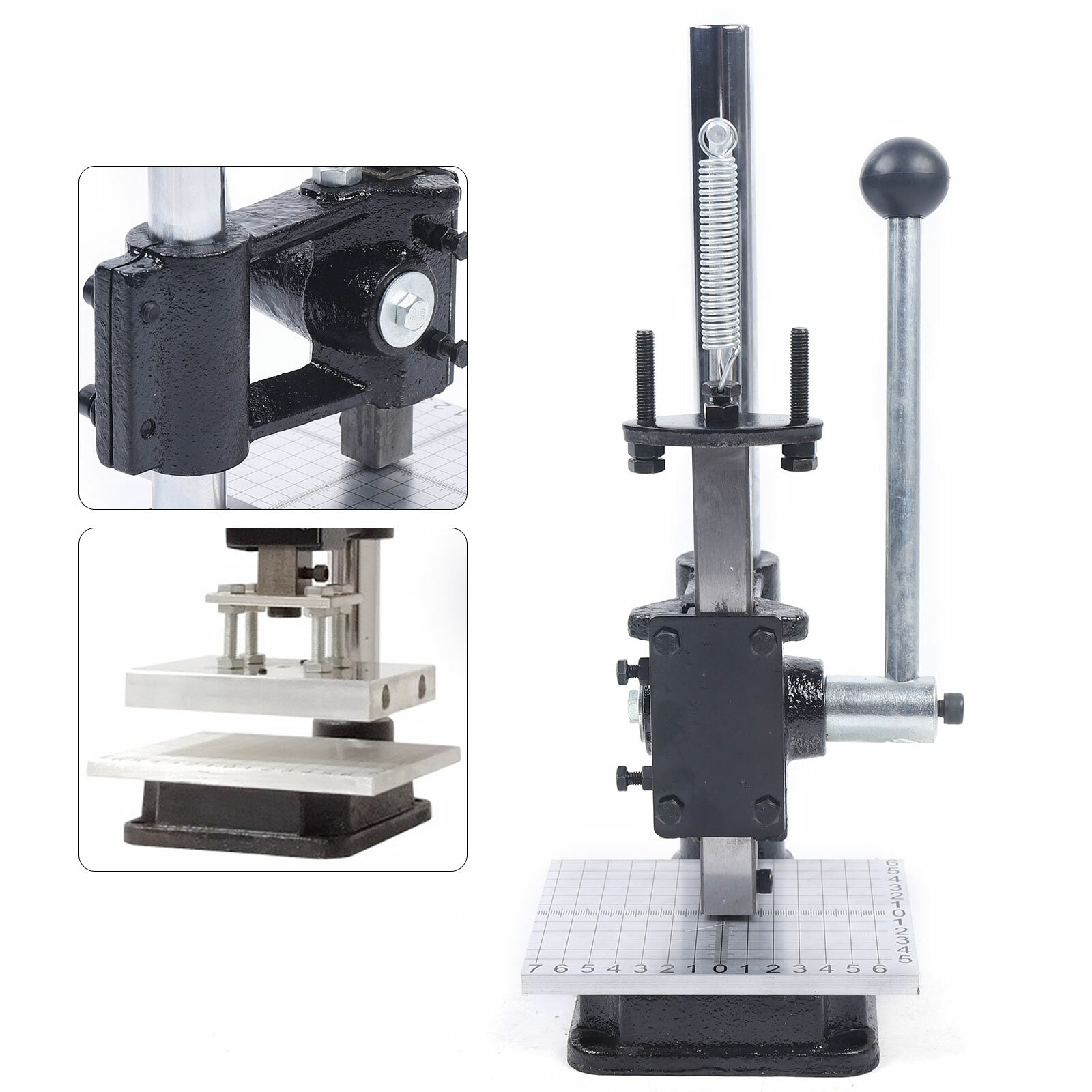Manual Stamping Machine Puncher Tabletop Plate Punching Machine Adjustable