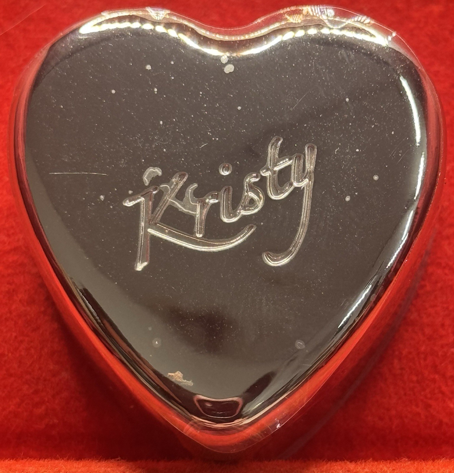 Kristy Ganz Heart Trinket Box Velvet Lined 1.5” NIB Early 2000’s