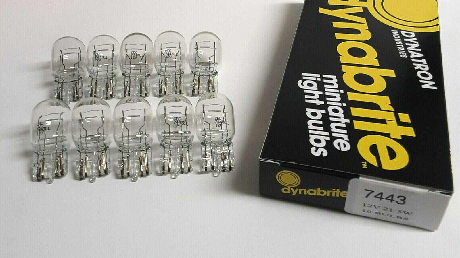 (10) 7443 Light Bulb Tail T20 Brake Stop Turn Signal Lamp