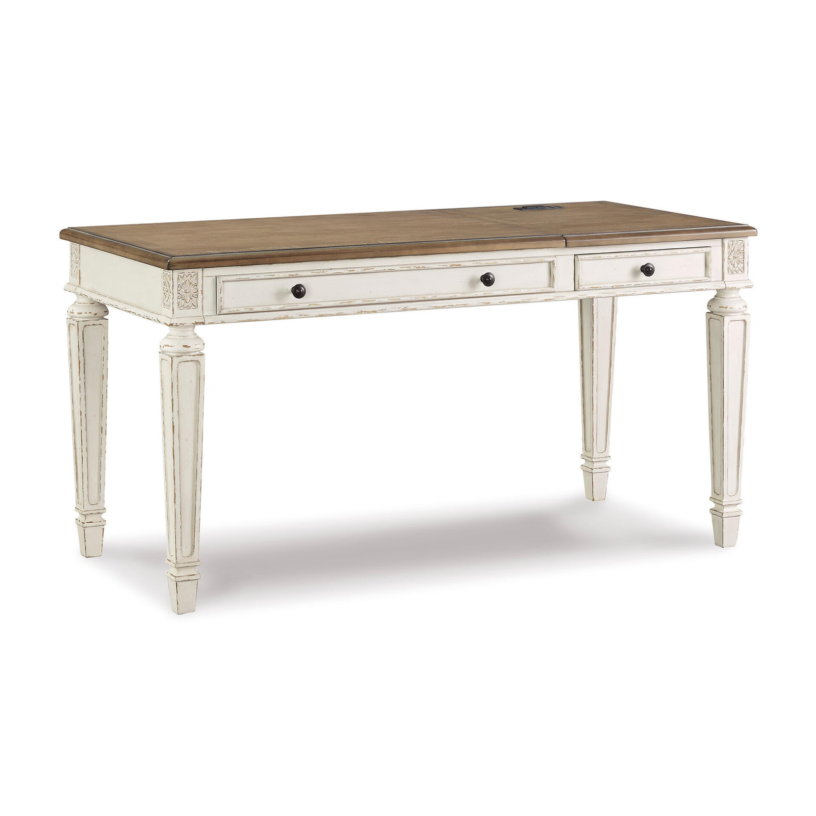 Signature Design by Ashley Realyn 60" Farmhouse Lift Top Desk with USB Charging