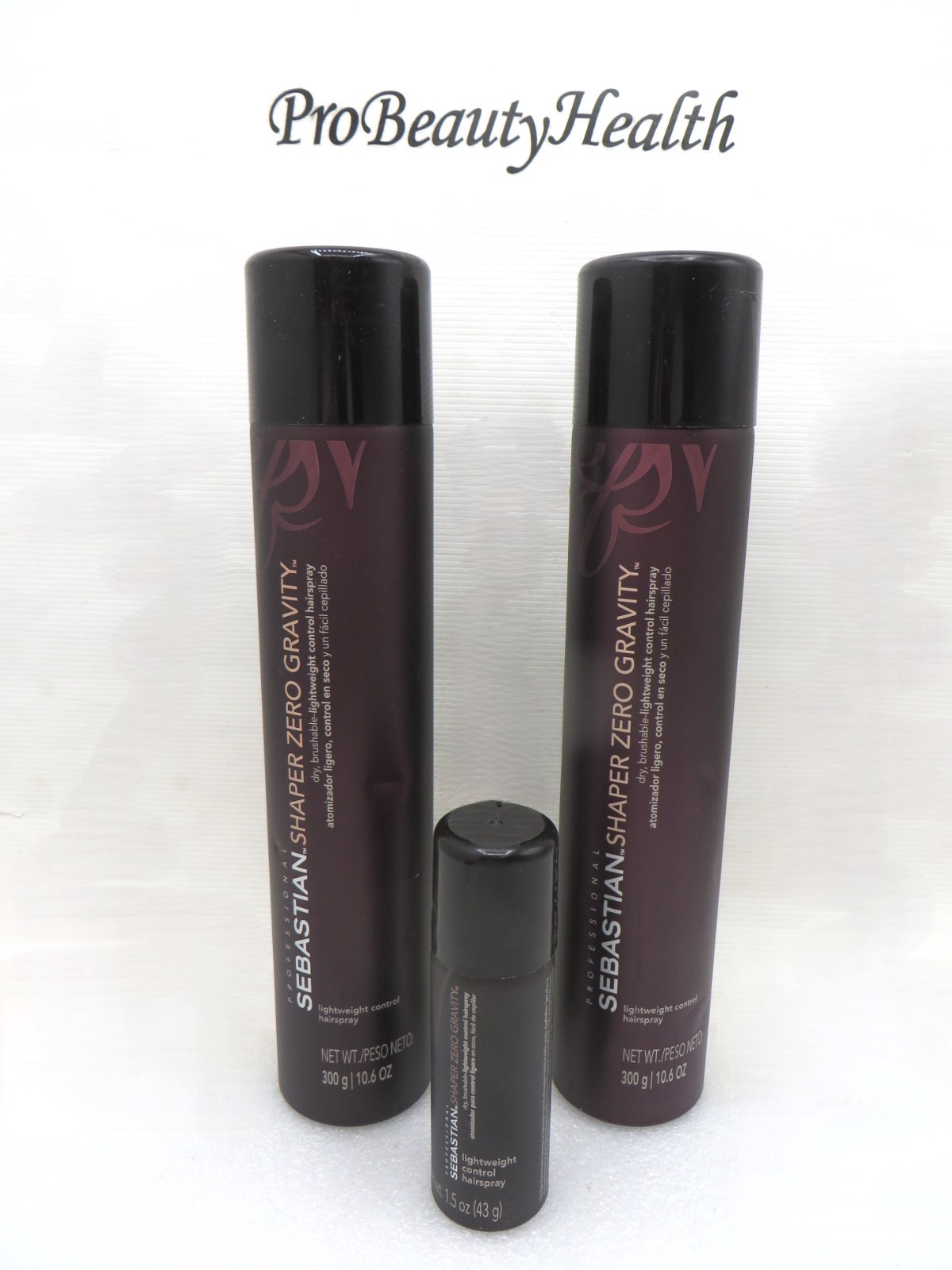 SEBASTIAN SHAPER ZERO GRAVITY Hairspray 10.6 oz & travel size 1.5oz Dented!
