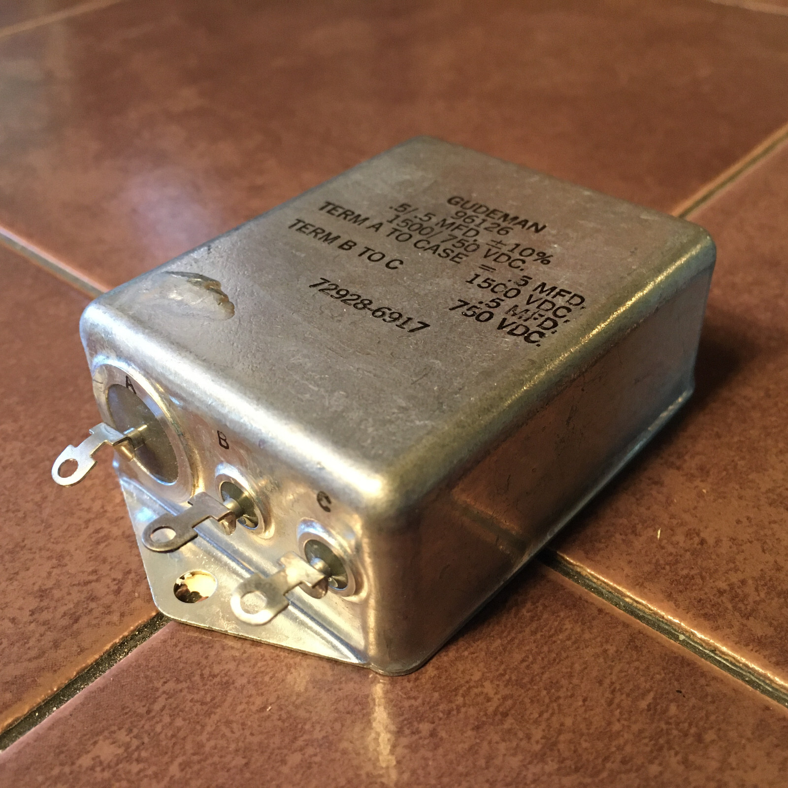 Gudeman 96126, .5MFD, 1500/700VDC Capacitor.