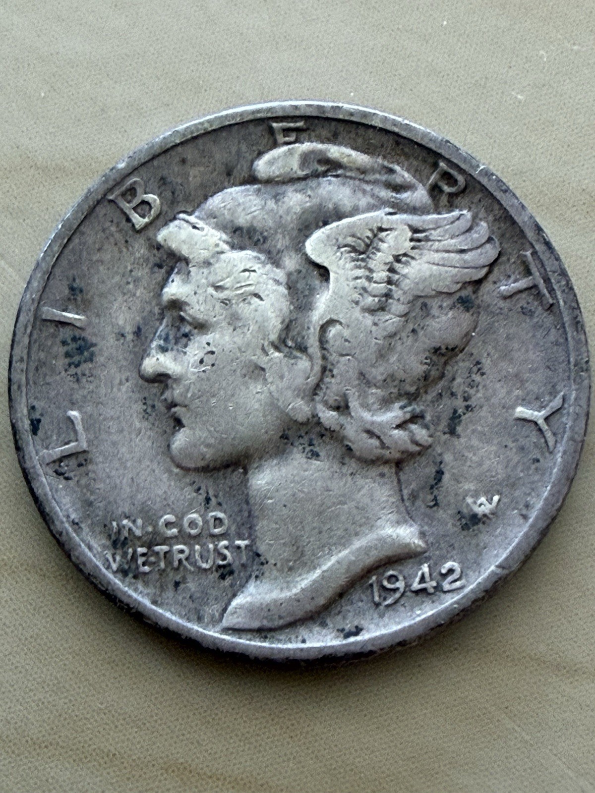 1942 Mercury Dime