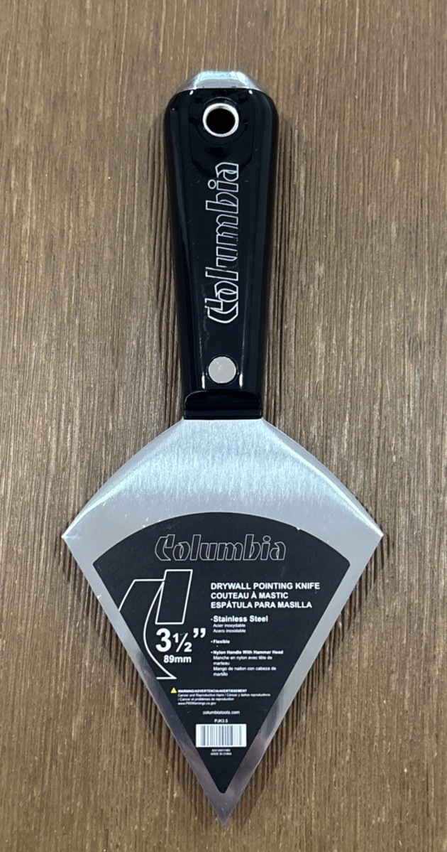 Columbia Taping Tools - 3-1/2” Drywall Pointing Knife - Stainless Steel