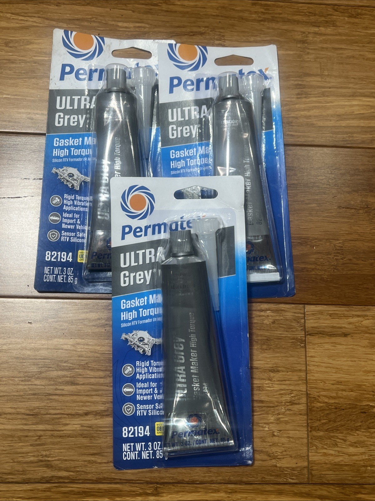 Permatex Ultra Grey 82194 Gasket Maker High Torque 3oz  (3 Pack) RTV Sealant