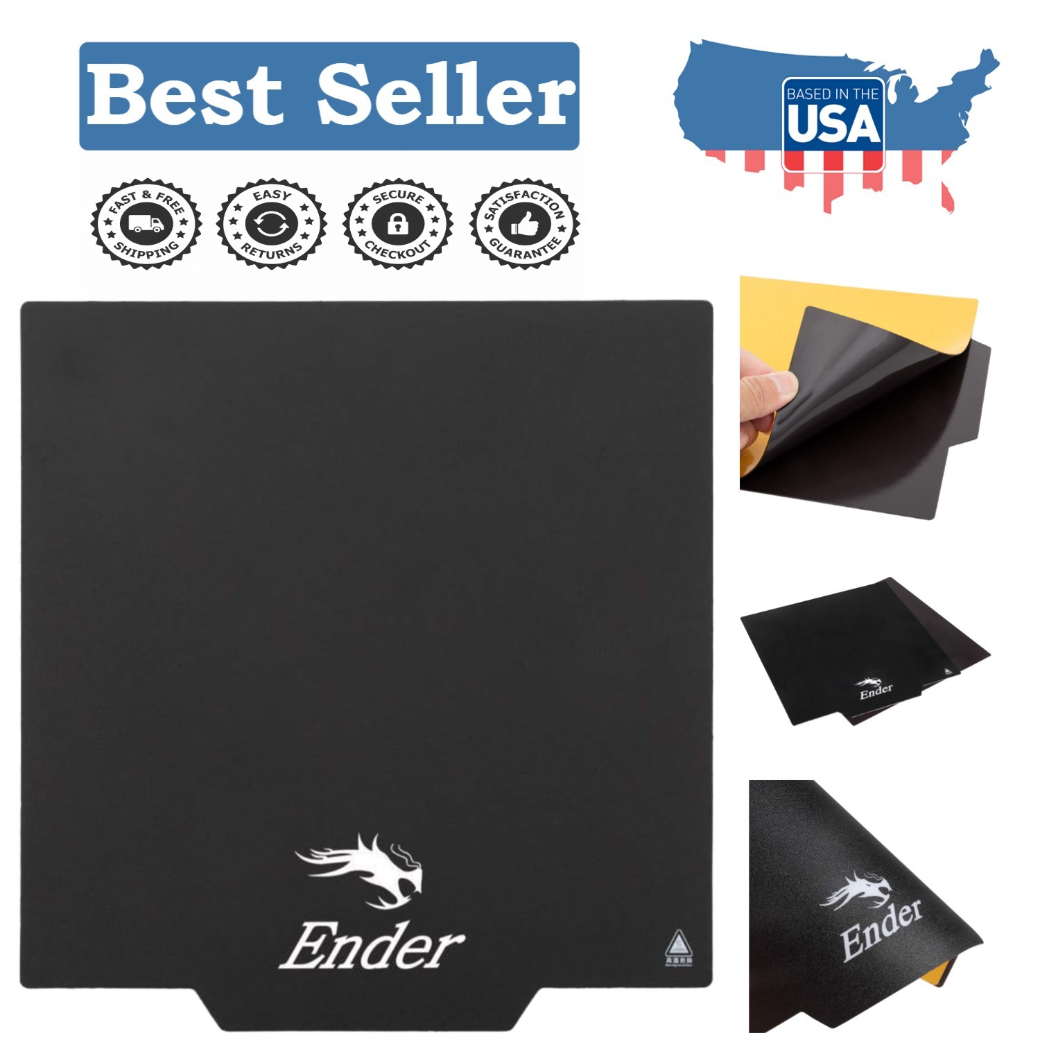 Flexible Magnetic 3D Printer Bed Cover for Ender 3 Pro & More - 235mm