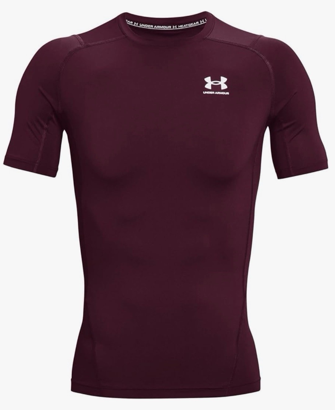 Under Armour Men's HeatGear Short Sleeve Compression Shirt Sz XL Maroon 1361518