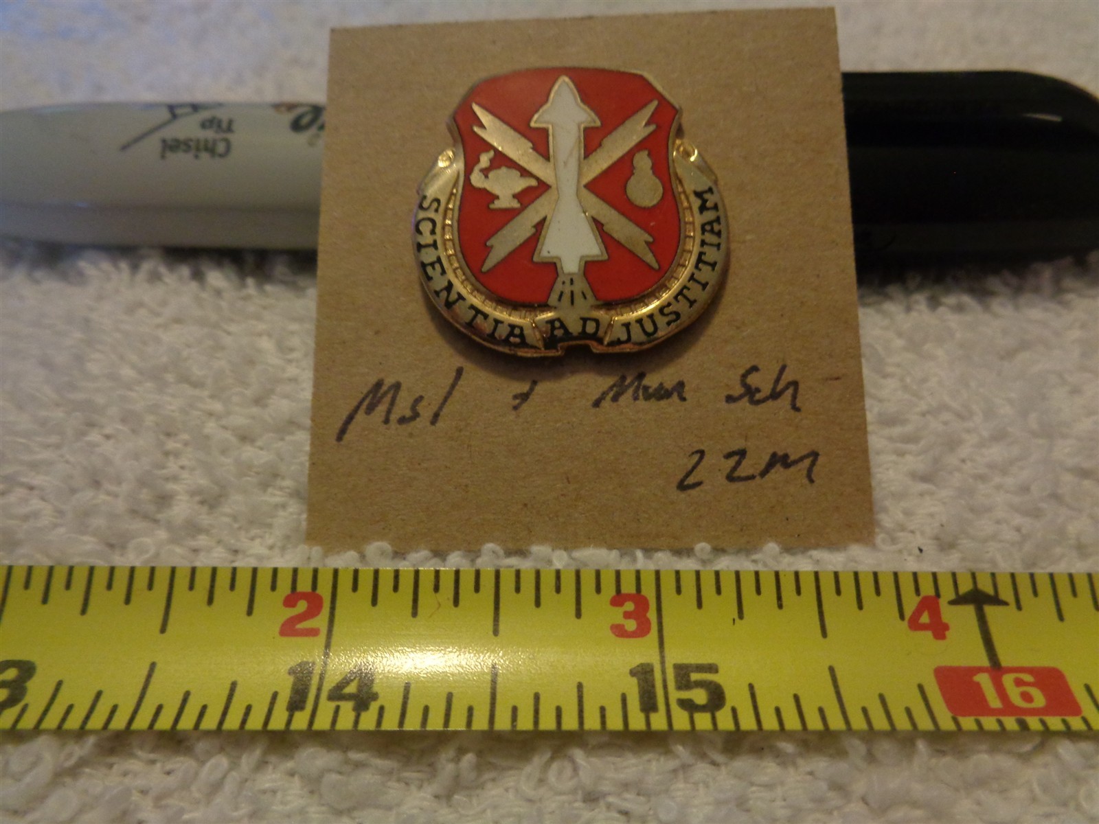 Missile & Munitions School 22M Unit Crest, DI, DUI (DRAW#27)