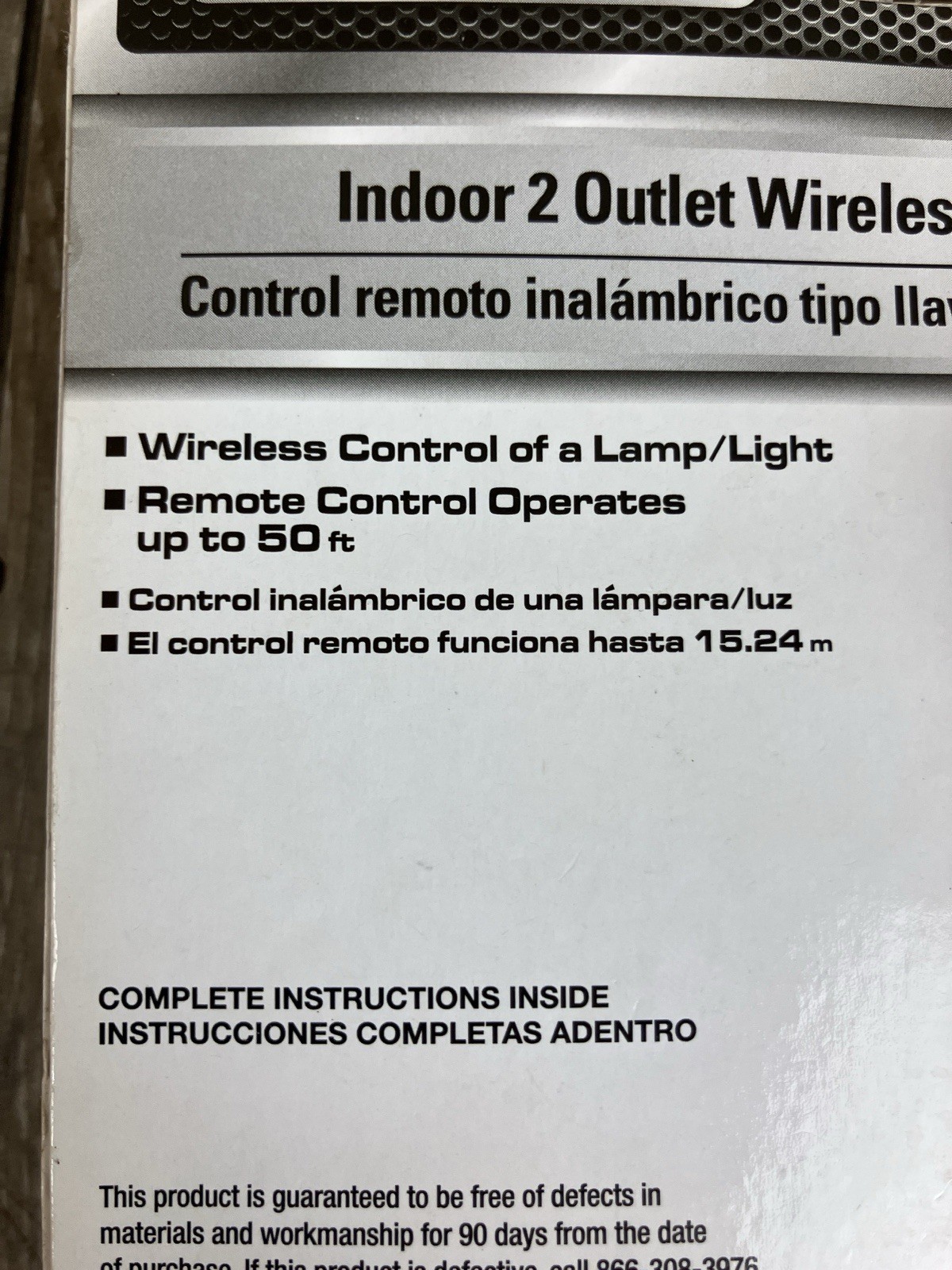 Defiant Indoor 2 Outlet Keychain Remote Control New