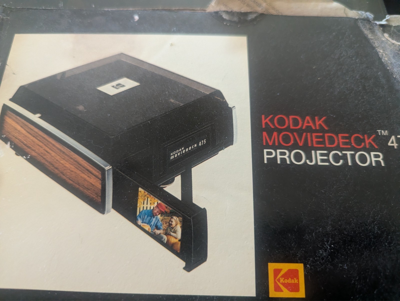Kodak Moviedeck 475 Super 8 Film Projector w/ Leather Case Tested Working