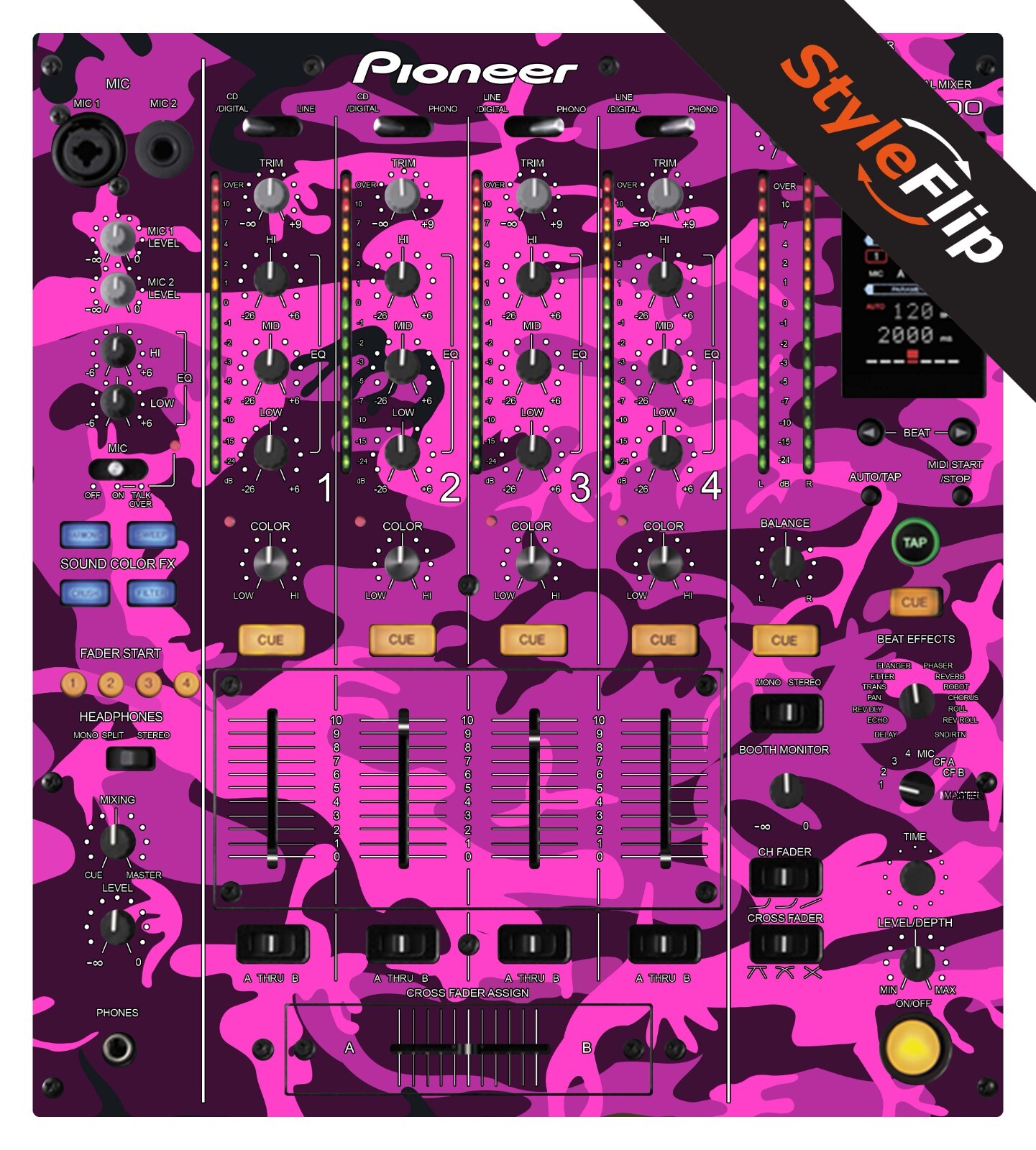 Pioneer DJM-800 | Pink Camo | Protective Decal | StyleFlip Skins