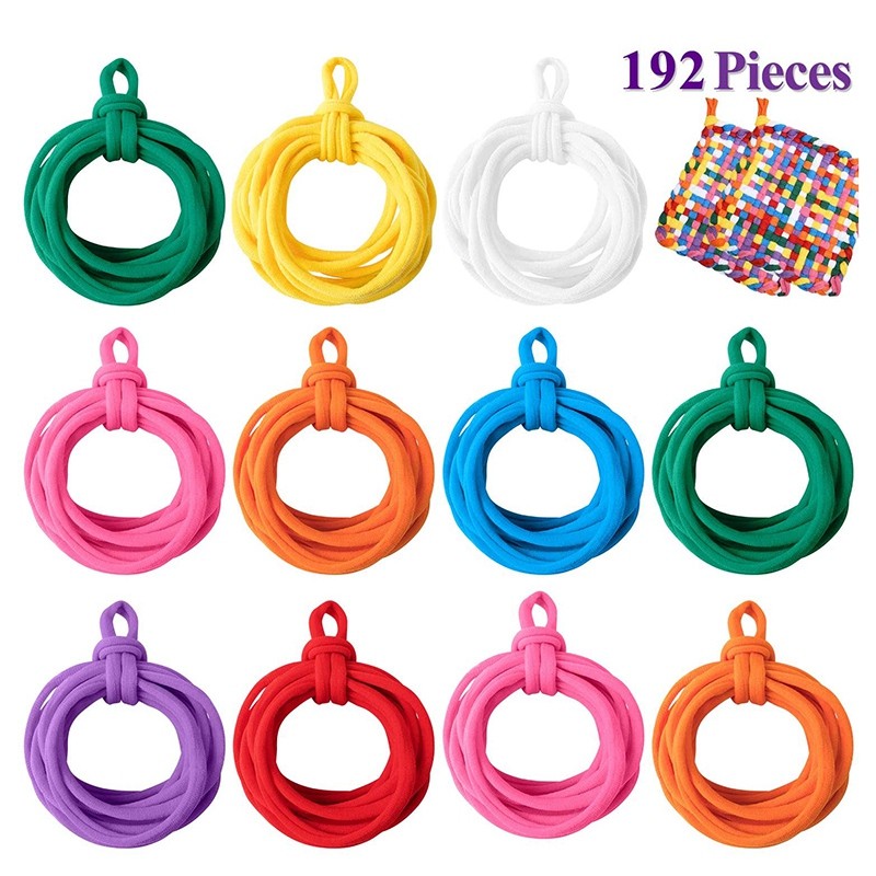 192 Pieces Potholder Loops Weaving Loops Weaving Craft Loops with7161