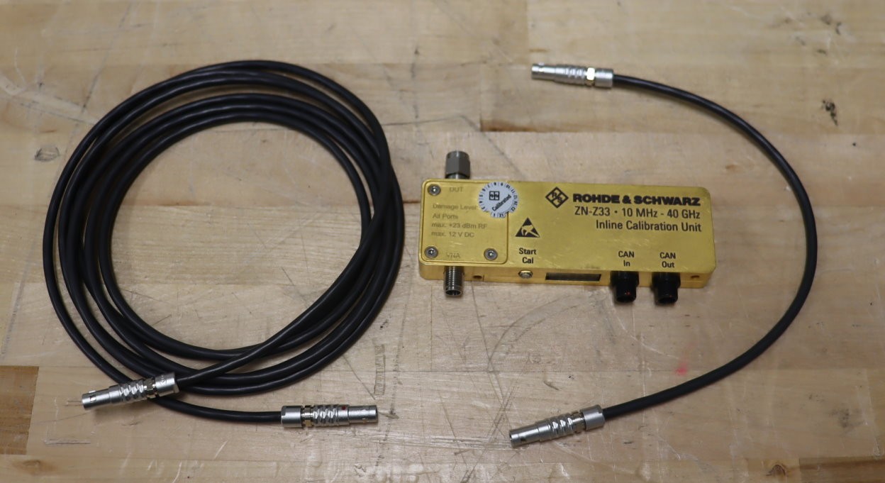 Rohde Schwarz ZN-Z33 Inline Calibration Unit 10MHz-40GHz GOOD w/CANBUS Cables