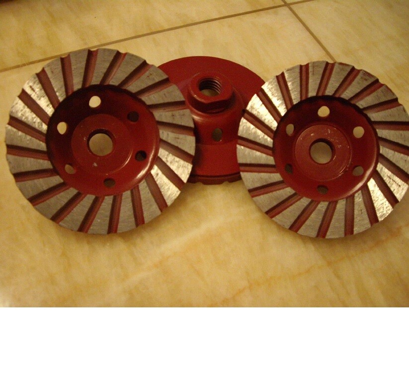 5 inch (2 Pieces) Grinding Diamond Turbo Cup Wheel 5/8-11 Thread Stone Concrete