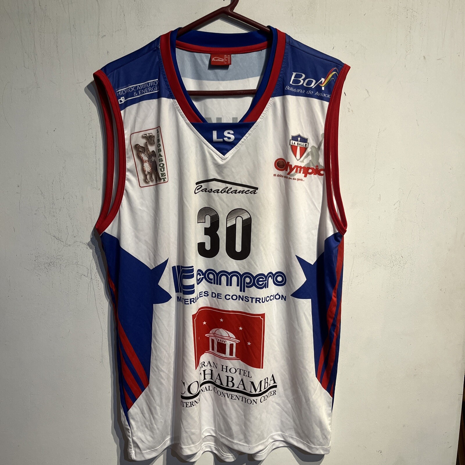 XXL Player Issue Jersey LA SALLE OLYMPIC COCHABAMBA Bolivia-LNB