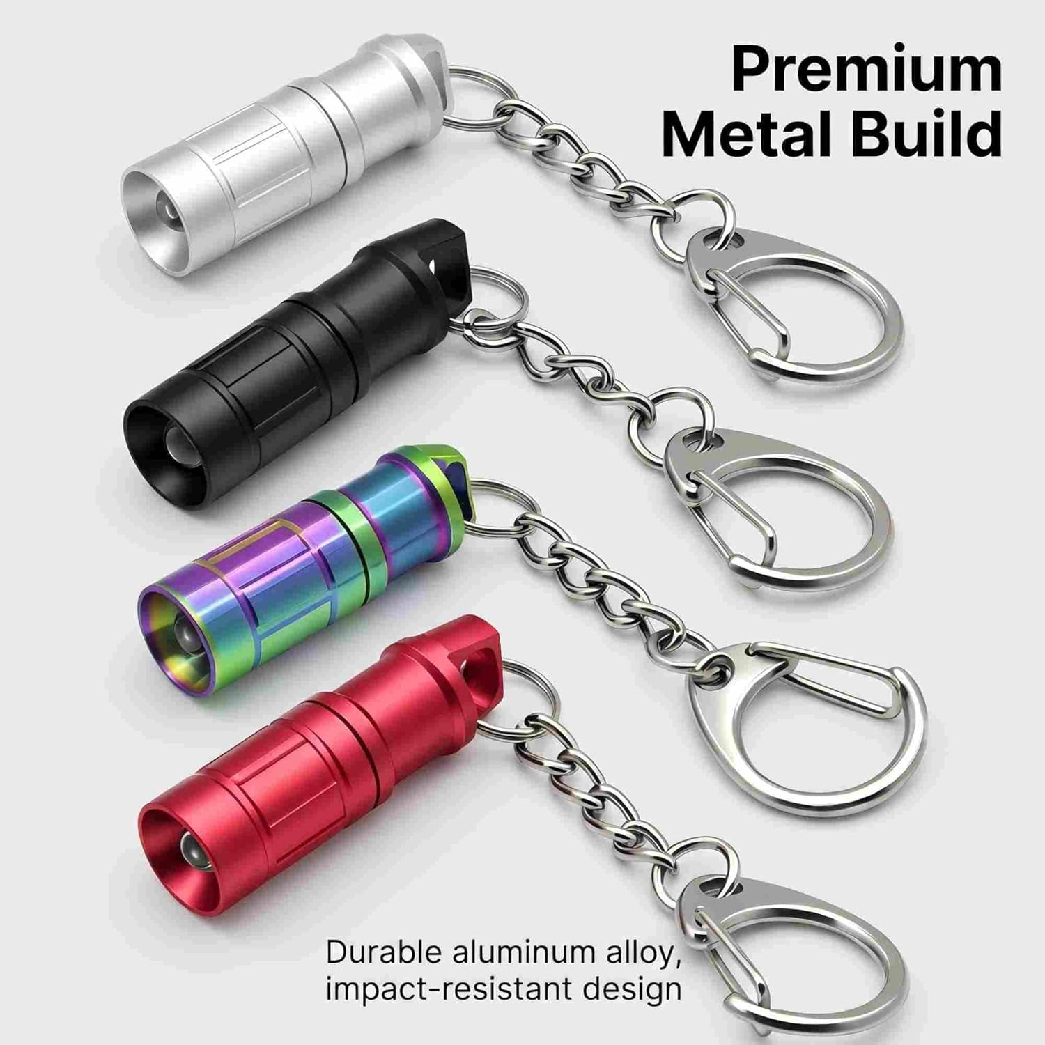 E1 Smallest Keychain Flashlight Tiny Mini Keychain Light Long-Lasting Safety