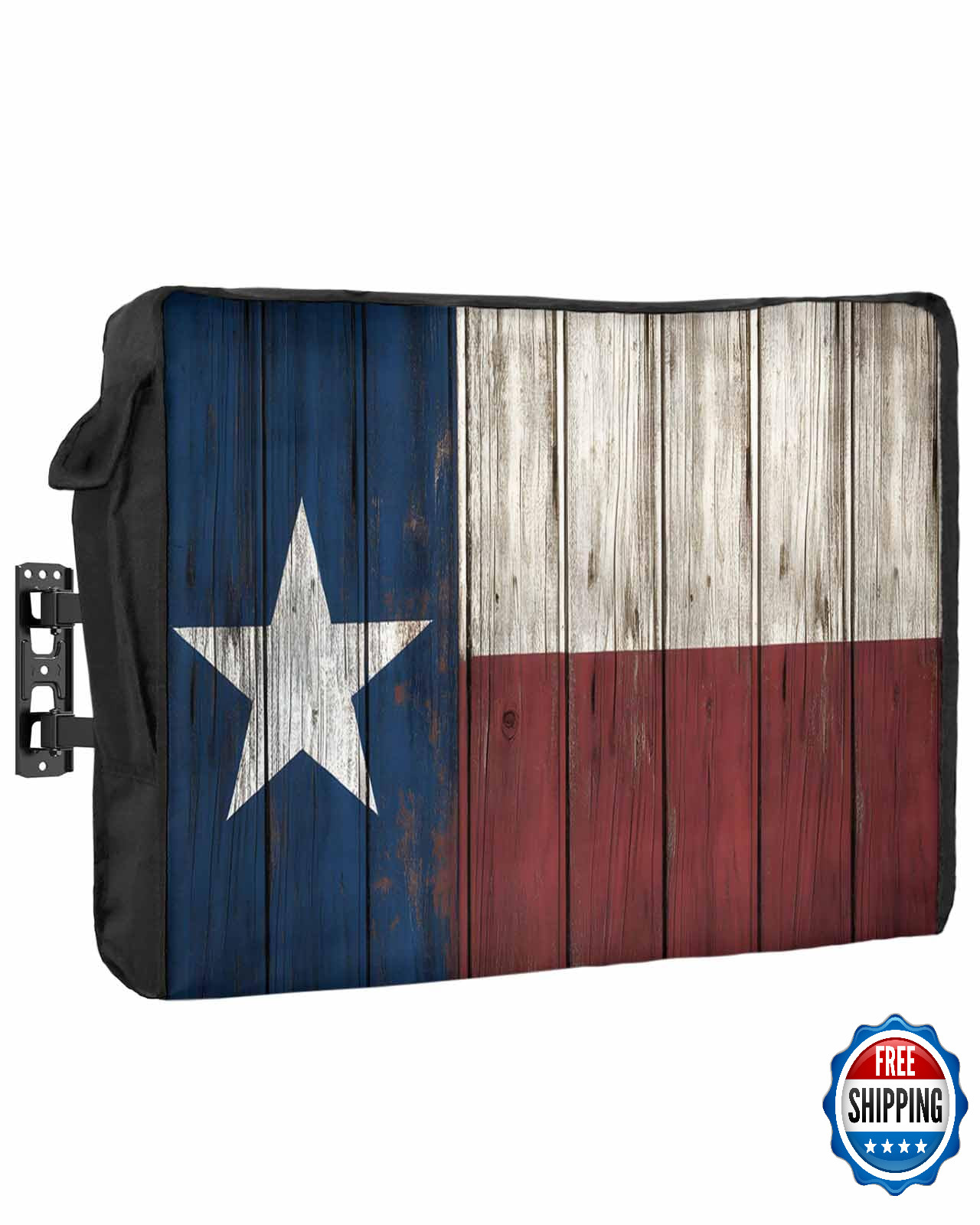 T&H XHome Outdoor TV Cover Vintage Wood Texas Flag Waterproof Weatherproof 52-55