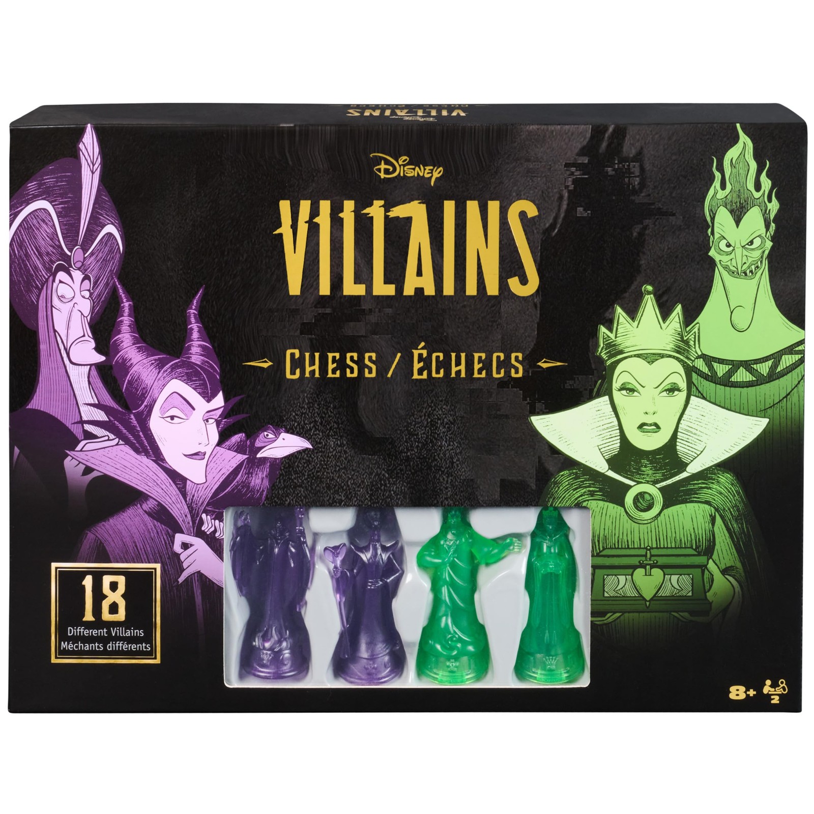 Disney Villains Chess Set Classic Characters Ursula, Jafar, Hades, & More New