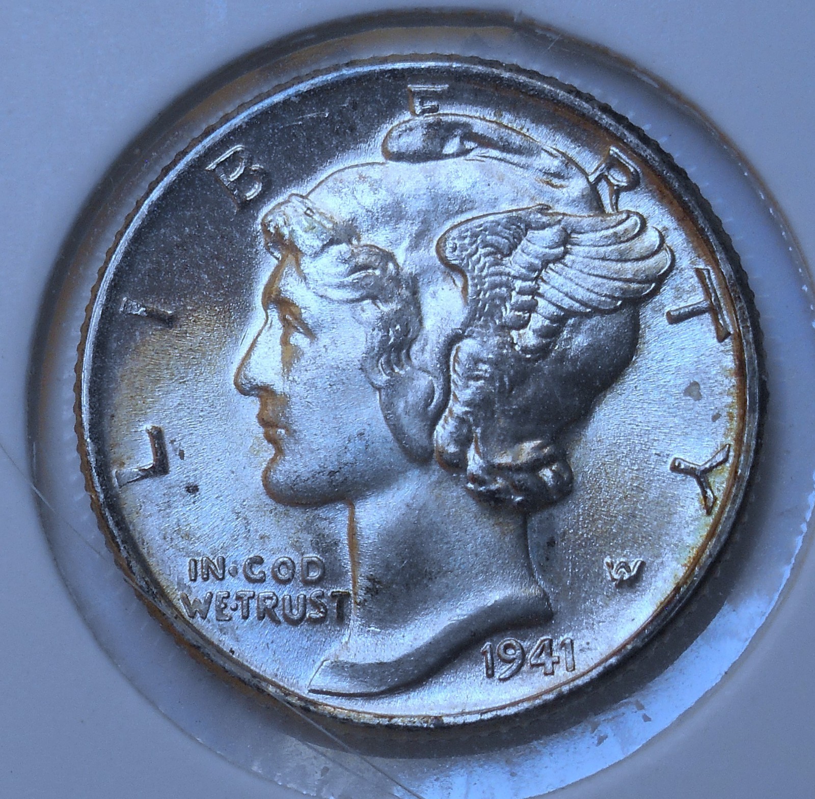 1941 . Mercury Dime . Gem BU . MS . Silver 10 Cents .