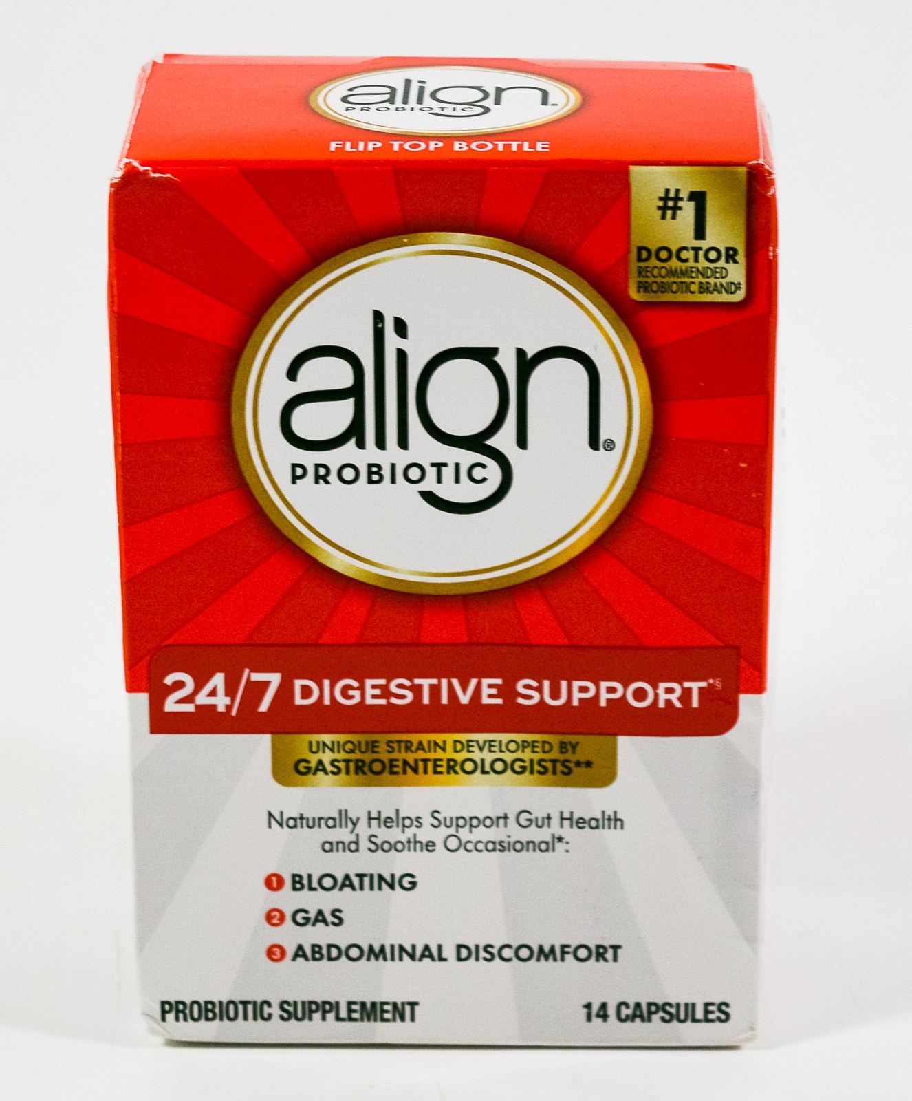 ALIGN Probiotic digestive supplement 14 Capsules NIB ~ flip top bottle 01/2028