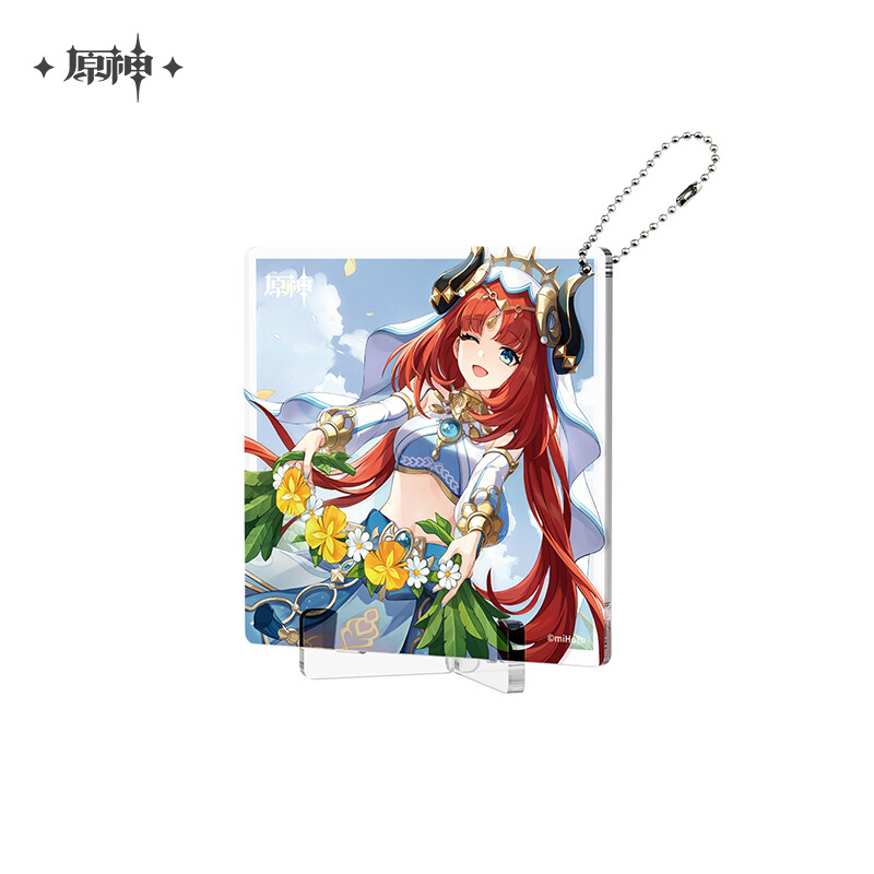 miHoYo Genshin Impact Nilou Happy Birthday Keychain Acryl Coaster Official Goods