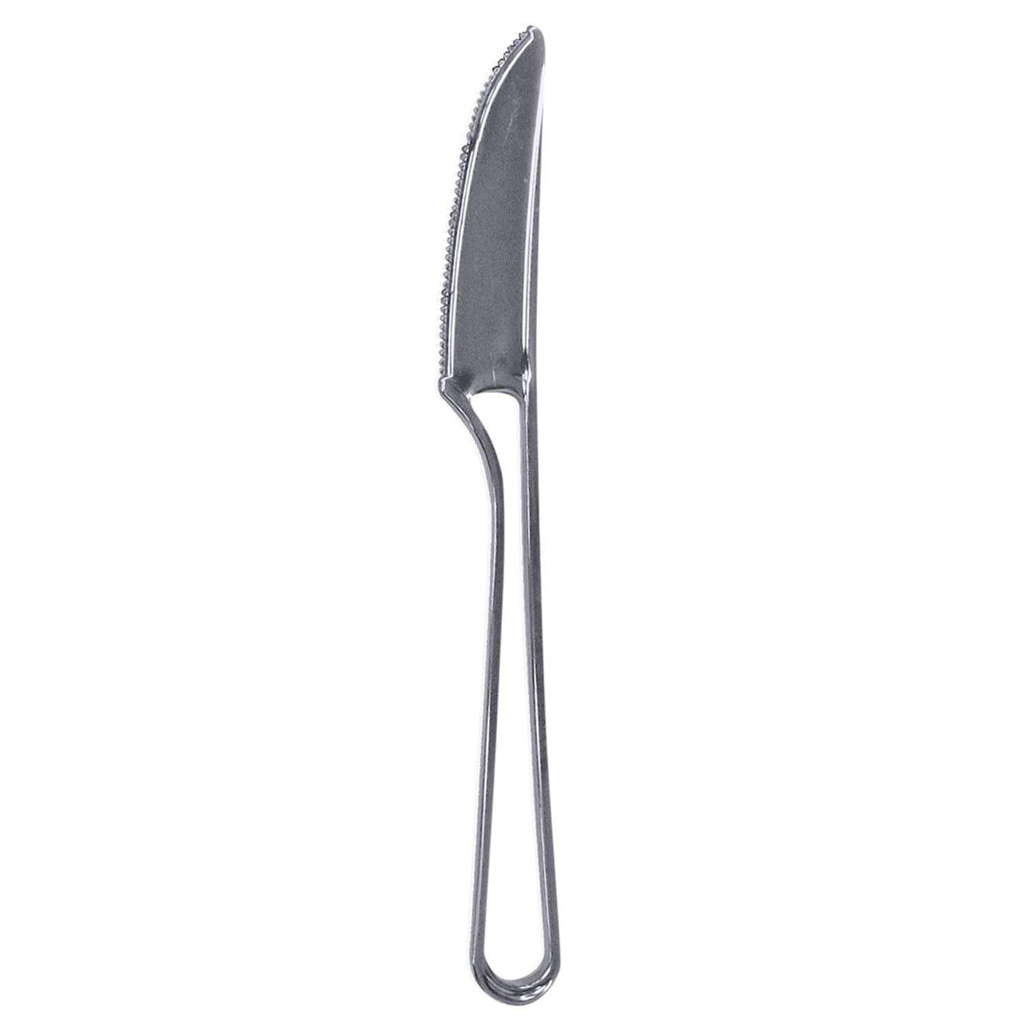 Modern Collection Contemporary Handle Design Knives Silver: 20 Pack