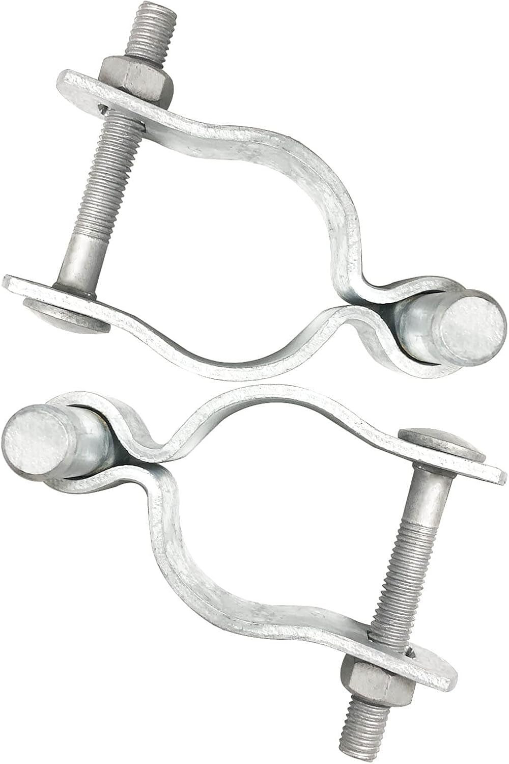 2 Pack Chain Link Fence Gate Post Hinge - Use for outside Diameter Post/Pipe - G