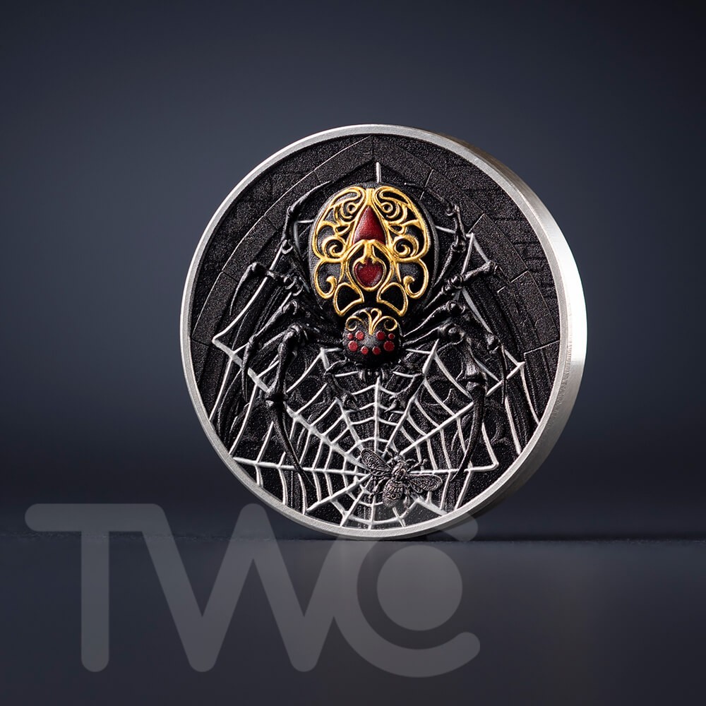 The Black Widow Creatures of Nocturne 1 oz Silver Coin AF Cameroon 2026