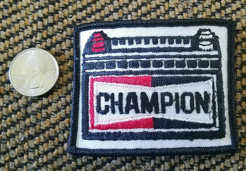 Vintage Champion Auto Parts Spark Plug Uniform dragster racing RAT FINK  Patch