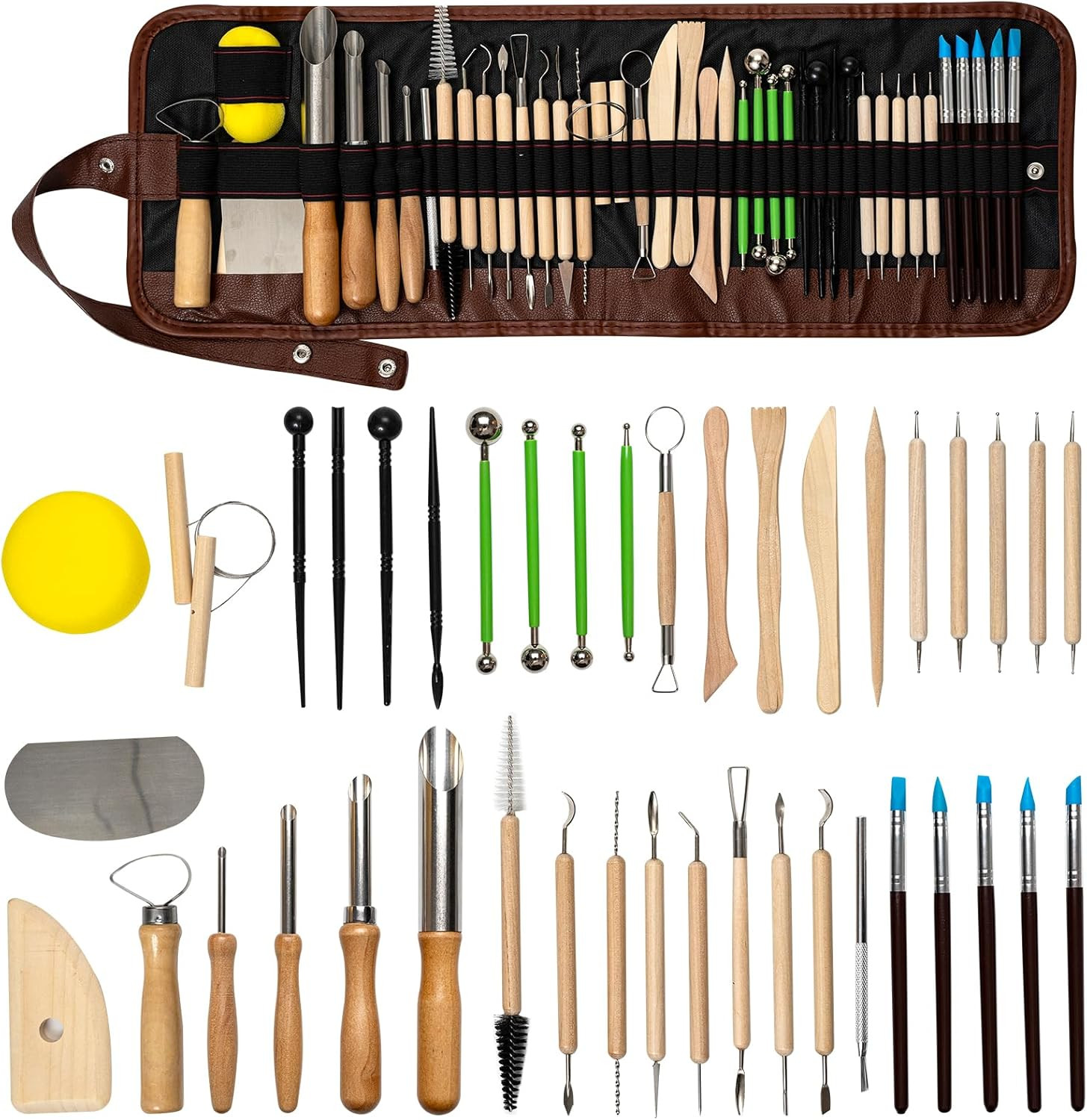 42 PCS Clay Tool, Clay Sculpting Tools Kit, Pottery Tools Can Be Used for Stippl