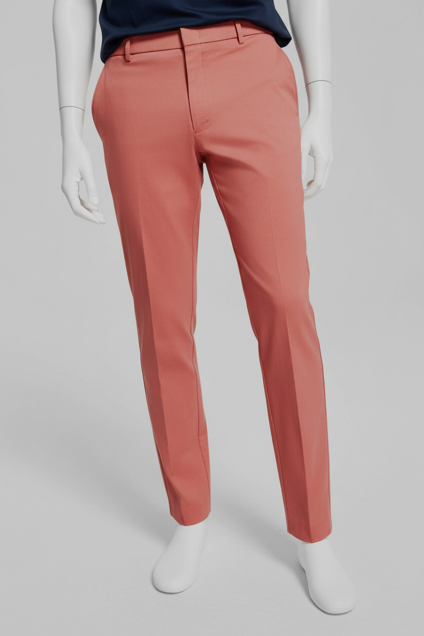 Tommy Hilfiger Men's Red Solid Modern-Fit TH Flex Stretch Pants Size 36W 32L