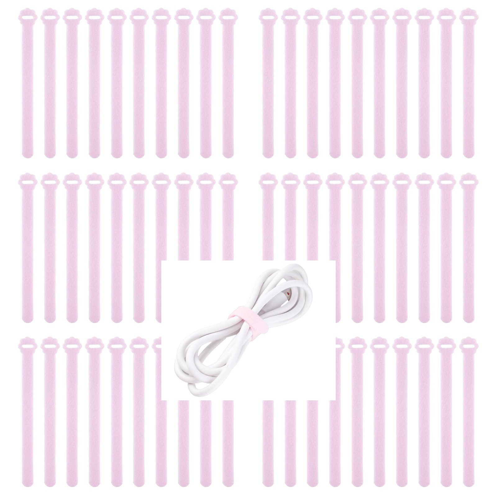 60PCS 6-Inch Cable Ties,Reusable Multi-Purpose Wire Ties Cord Organizer Adjus...