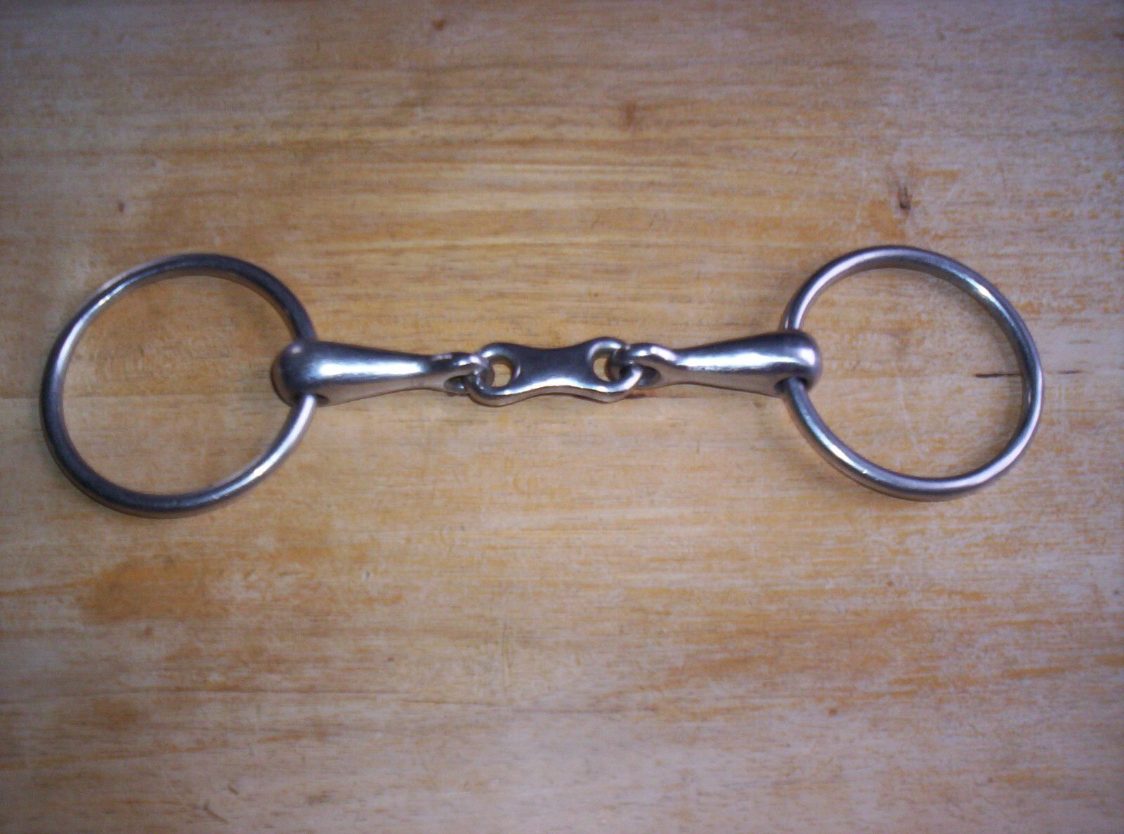 Used Stainless French link Loose Ring Snaffle Bit  4 3/4" Mouth