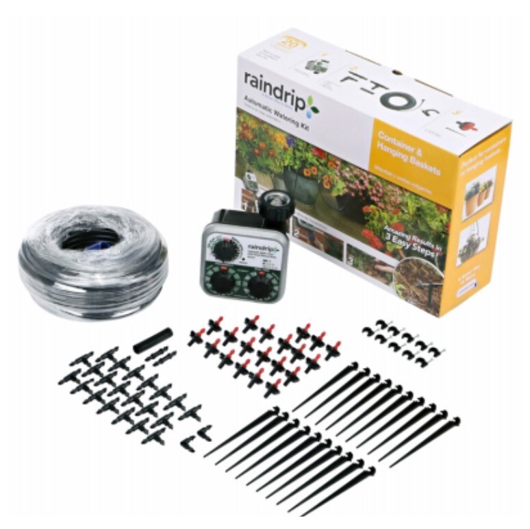 Raindrip R560DP Automatic Watering Kit Irrigation Container and Hanging Baskets