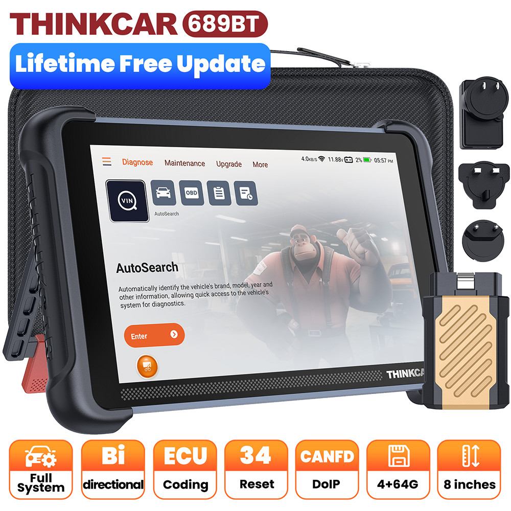 2025 ThinkScan 689BT OBD2 Scanner Diagnostic Tool E.CU Coding All System Scanner