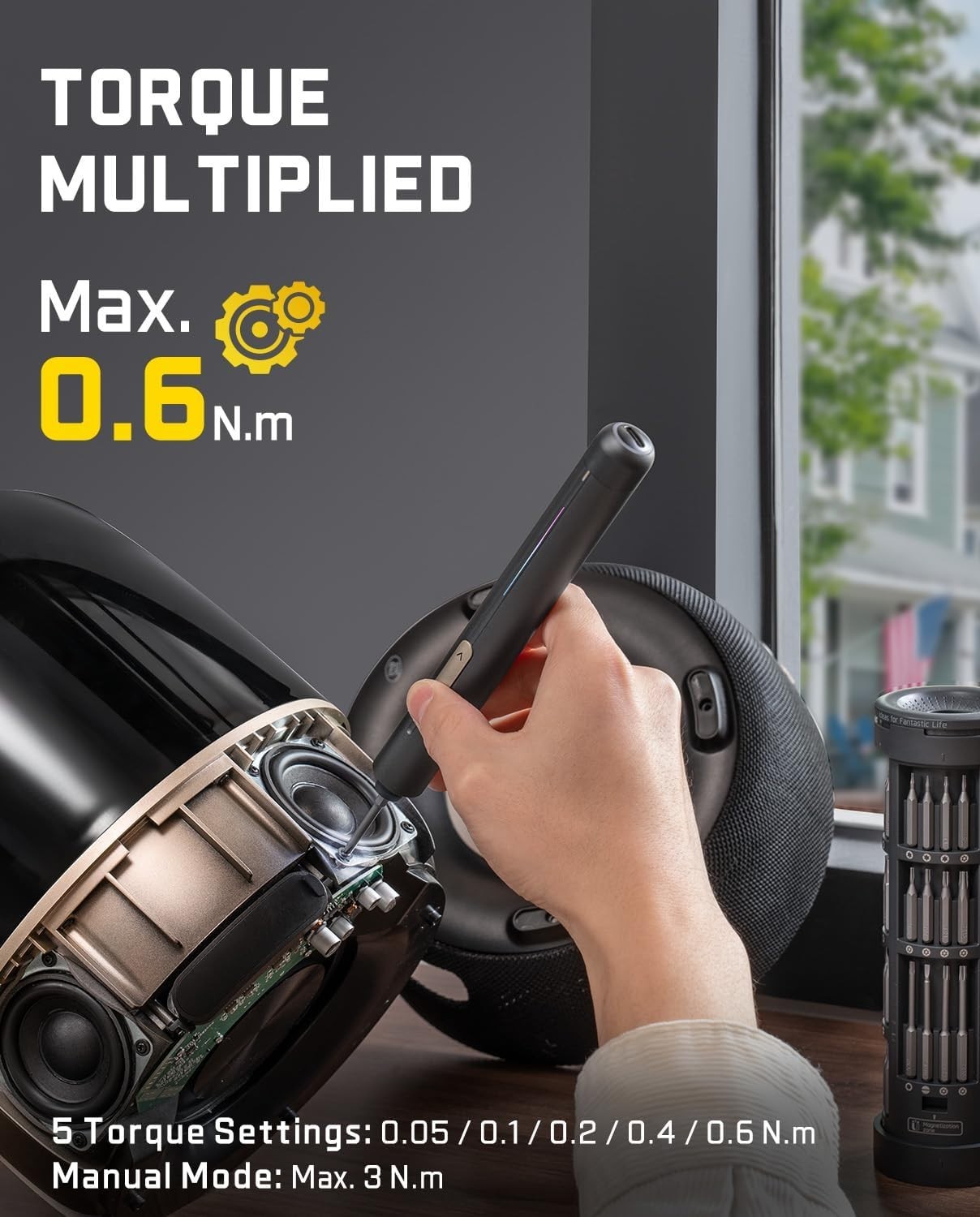 E2 Mini Electric Screwdriver Cordless Set 50 Bits for PC Laptop Camera