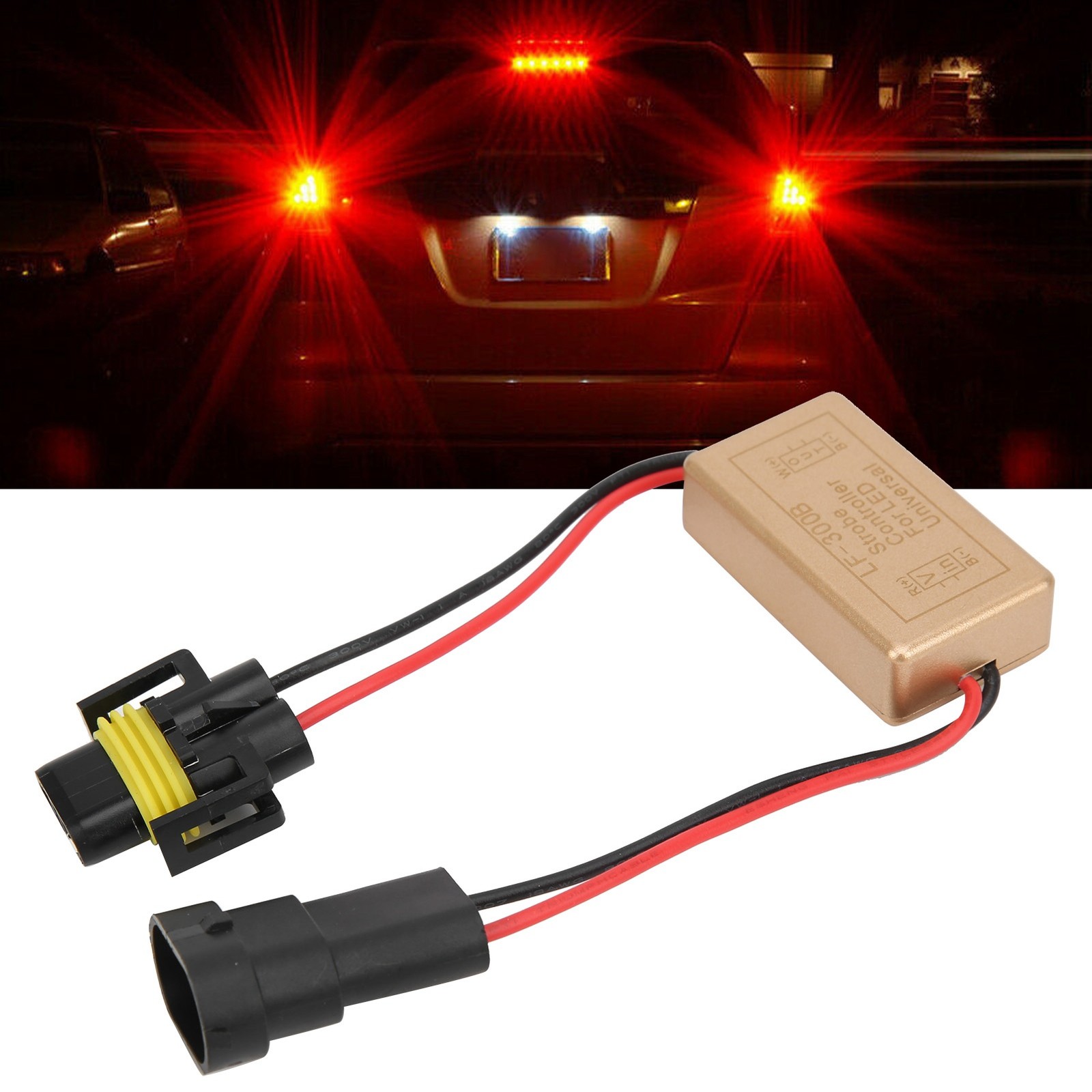 Flash Strobe Controller Box Continuous Flashing Module H8 H9 H11 Socket for LED