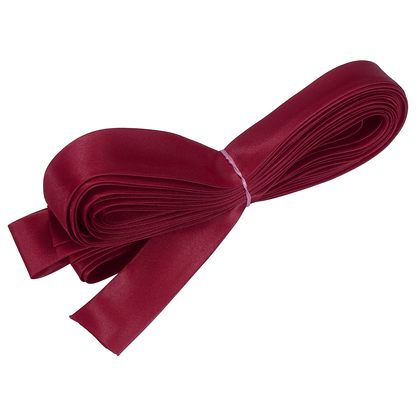 Double Fold Bias Tape 1 Inch x 5.5 Yards Satin Pre-fold Tape Wine Red