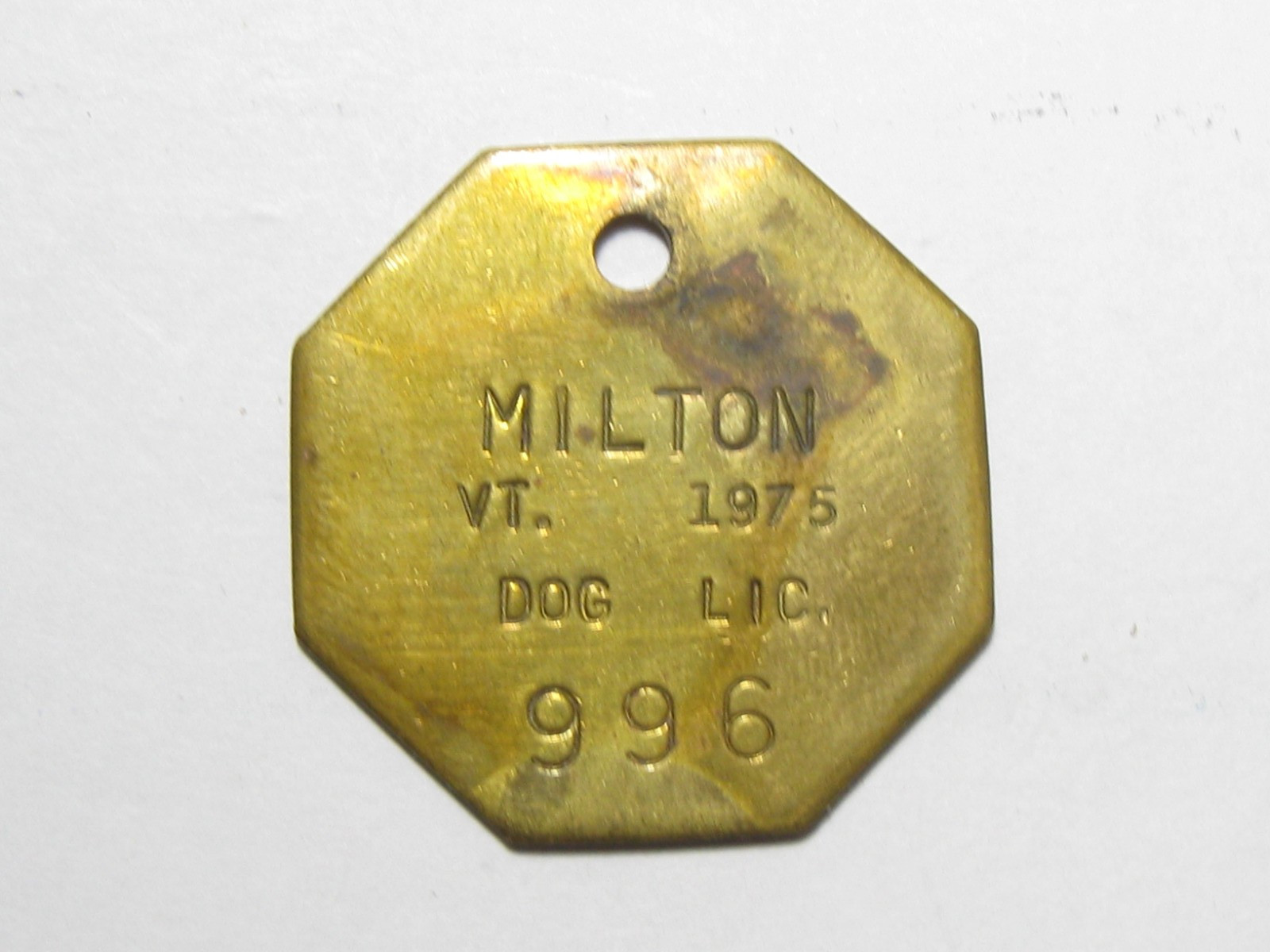 1975 Milton, Vermont Dog Tax Tag - #64847