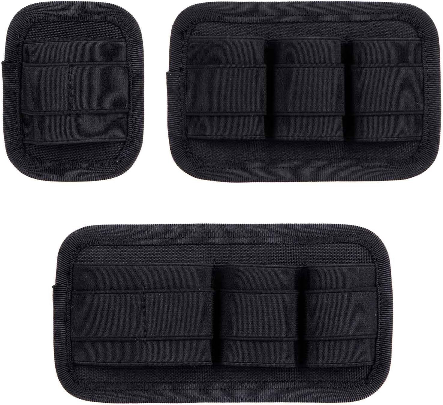 3 Piece EDC Elastic Bag Insert Pouch Panel Hook Backed Accessories Holder, Tacti
